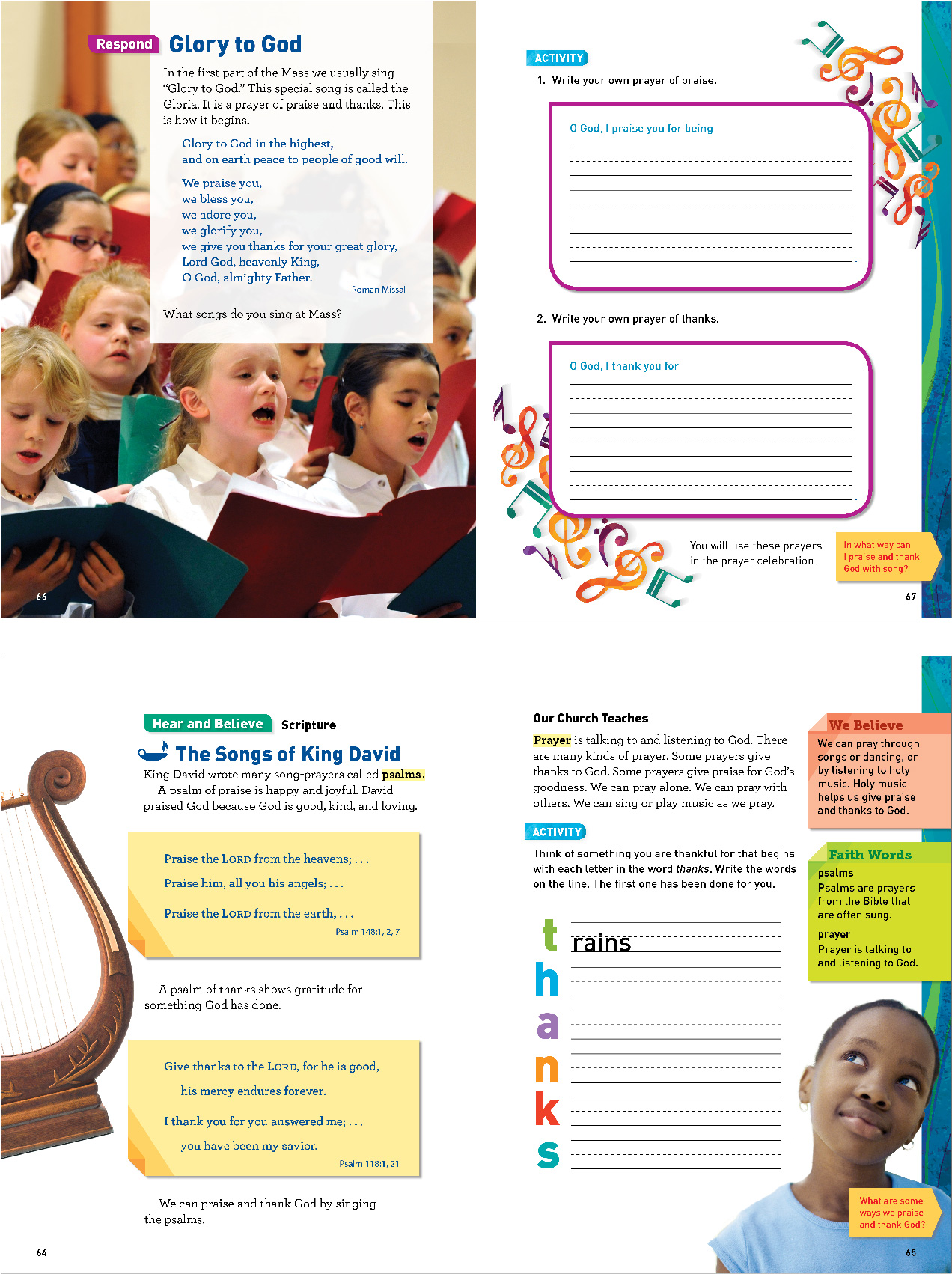 Sample student book pages showing a timeline of key events from the Bible and information about the Old Testament, from Bibleforce, The First Hero's Bible, by Christianbook