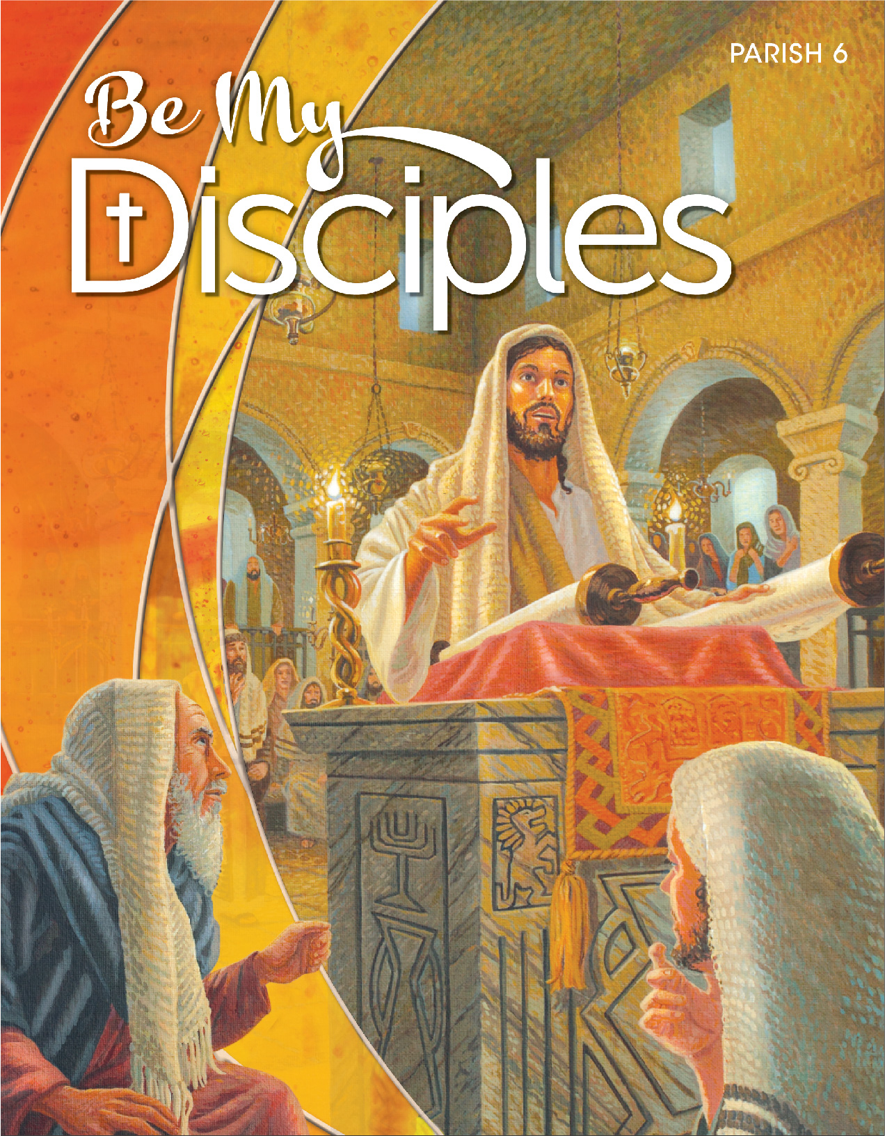 Book cover of Be My Disciples with Jesus preaching at an altar